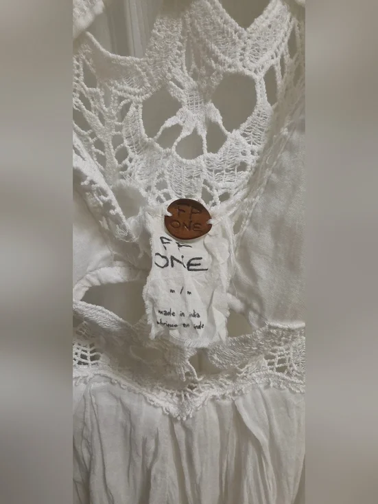 Free People Ivory Crochet Mini Dress - Picture 8 of 9